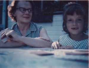 Mom & Patricia playing cards 1966-8